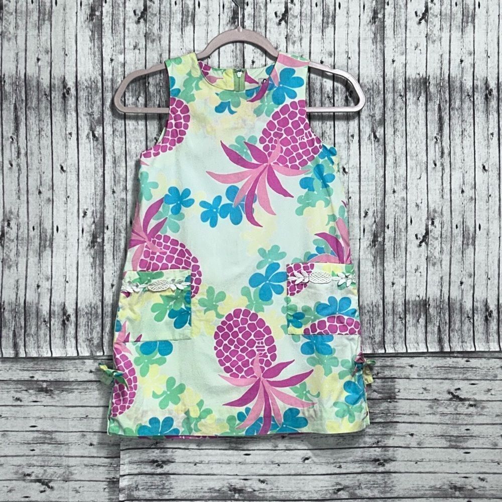 Vintage Lilly Pulitzer Little Lilly Classic Shift Dress Pineapple Playa